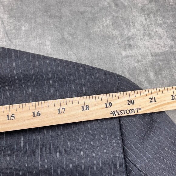 Jos A Banks Blazer Men 42R Gray Pinstripe Gordon Super 150s Wool Signature VTG‎ - Picture 7 of 15